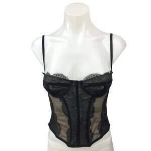 Urban Outfitters Modern Love Lace Spaghetti Strap Cami Camisole Tank Corset Top